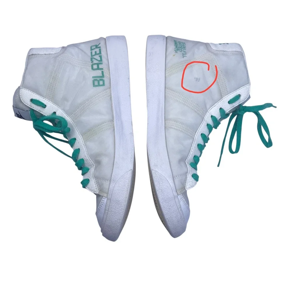 Nike By You LE Blazer Mid '77 Cozi Sneaker NFL Kyler Murray White Teal Men's 10‎